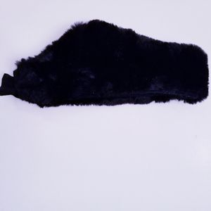 Women's Faux Fur Black Head Band